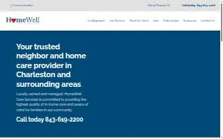 HomeWell Care Services of Mt Pleasant website