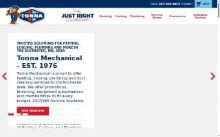 Tonna Mechanical of Rochester website