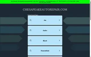 Chesapeake Auto Repair website
