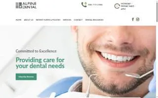 Alpine Dental Clinic website