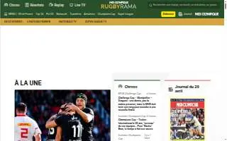 Rugby Grille website