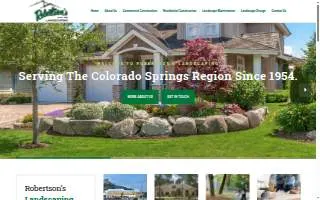Robertson's Landscaping website