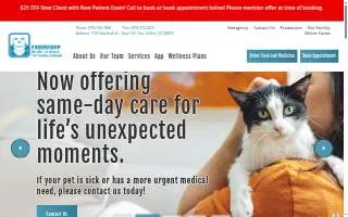 Friendship Hospital for Animals website