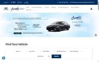 Annapolis Hyundai website