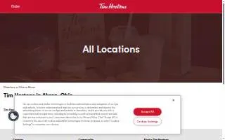 Tim Hortons of Akron website