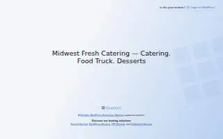 Midwest Fresh Catering of Rapid City website