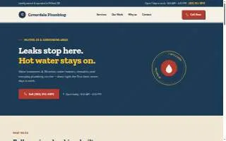 Coverdale Plumbing website