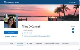 Trina O'Connell - Financial Advisor website