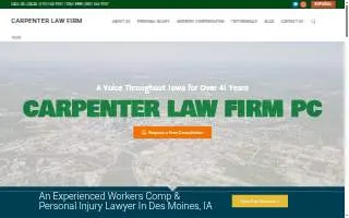 Carpenter Law Firm of Des Moines website