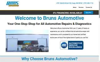 Bruns Automotive website