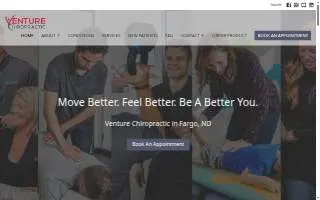 Venture Chiropractic of Bismarck website