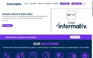 Informative Financial Services website