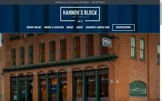 Hannon's Block Restaurant website