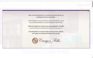 Canyon Falls Tree Works website