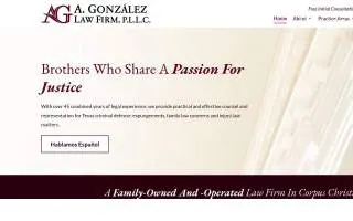 A Gonzalez Law Firm P.L.L.C website