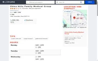 Chino Hills Family Medical Group website