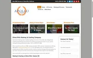 Apollo Air Conditioning & Heating - Chino Hills website