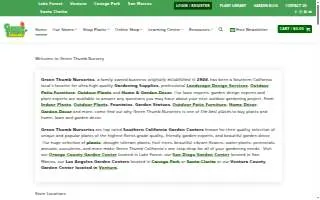 Green Thumb Nursery - Lake Forest website