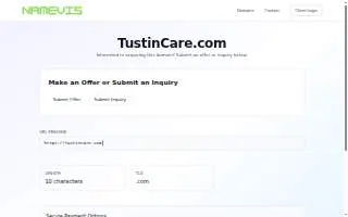 Tustin Chiropractic and Injury Clinic website
