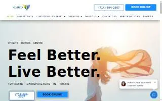Vitality Motion Center website