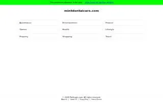Mint Dental Care - Sunnyvale website