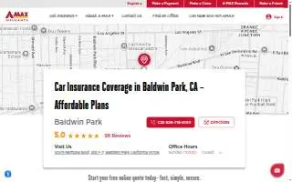 A-MAX Insurance of Baldwin Park website