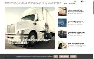 Pleasanton Trucking website
