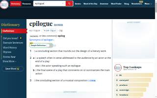 Epilogue Law