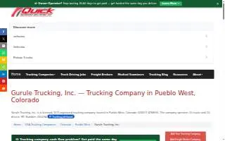 Gurule Trucking of Pueblo website