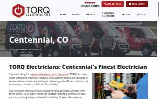 TORQ Electricians of Centennial website