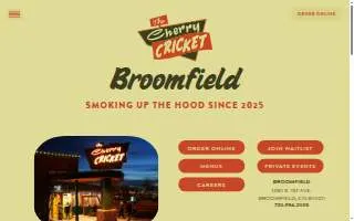 Cherry Cricket - Broomfield website