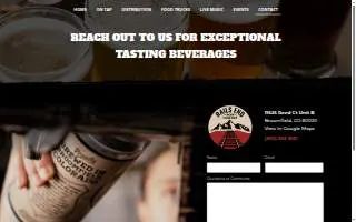 Rails End Beer Company website