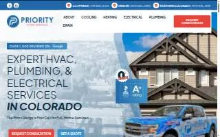 Priority Plumbing and Heating - Littleton website
