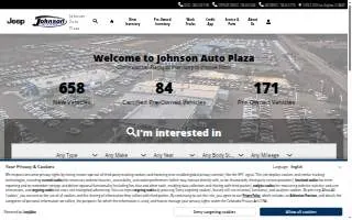 Johnson Auto Plaza CDJR website