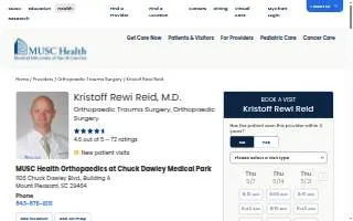 Kristoff Rewi Reid, MD of Charleston website