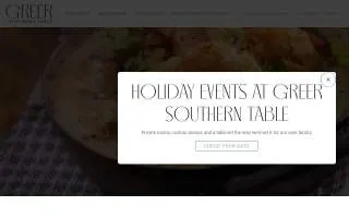 Greer Southern Table website