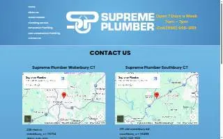 Supreme Plumber of Waterbury website