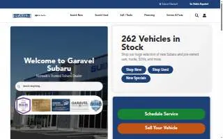 Garavel Subaru website