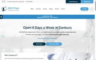 Mill Plain Veterinary Clinic of Danbury website