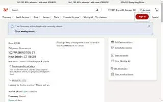 Walgreens of New Britain website