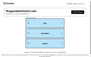 The Goodwin Hotel of West Hartford website