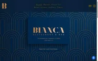 Bianca Restaurant & Bar website