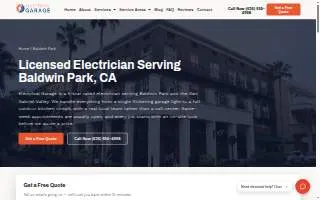 Electrical Garage of Baldwin Park website