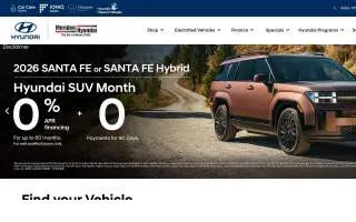 Meriden Hyundai website