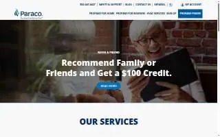 Paraco HVAC website
