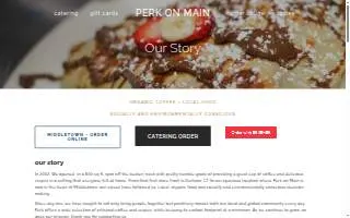 Perk on Main website