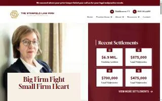 The Stanfield Law Firm website