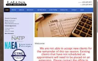 LaLuna Tax Service website