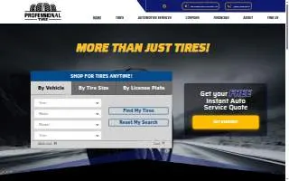 Professional Tire of Shelton website