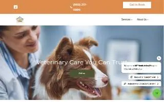 All Friends Animal Hospital website